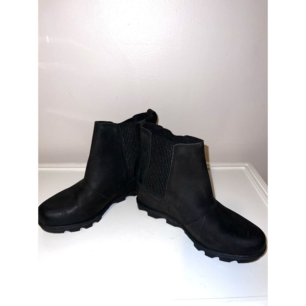 SOREL Womens Joan Of Arctic II Black Wedge Boot Size 9.5 - Picture 6 of 13